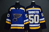 Blues 50 Jordan Binnington Blue Adidas Jersey,baseball caps,new era cap wholesale,wholesale hats